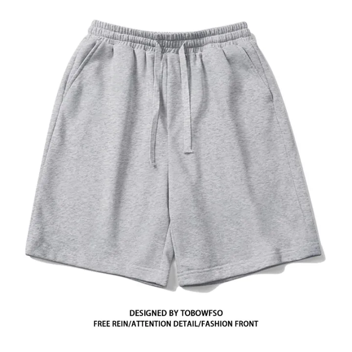 100%25%20Cotton%20Simple%20High%20Street%20Shorts%20Men's%20and%20Women's%20Same%20Summer%20Loose%20Five-point%20Pants%20White%20Gray%20Sports%20Couple%20Pants%20-%20Image%202