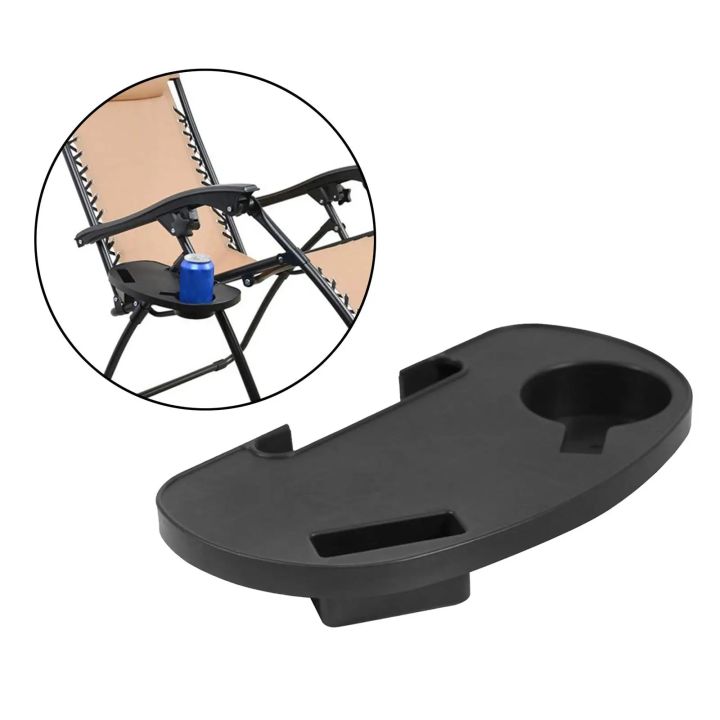 Plastic Universal Chair Cup Holder Snack Tray for Leisure Chair Garden Recliner Sun Lounger Clip Side Table（Excluding Chairs）