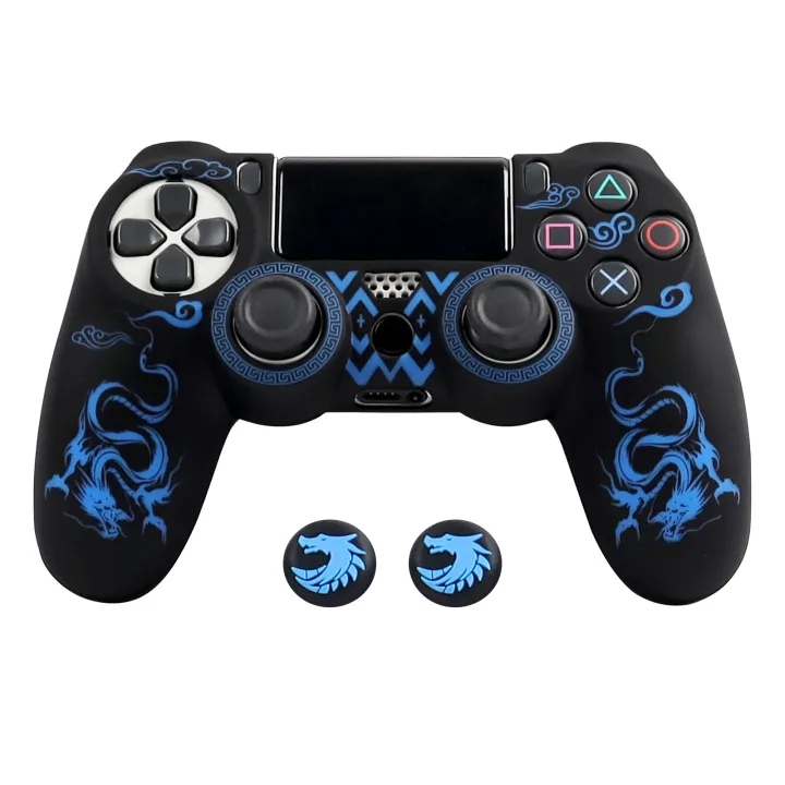 Laser%20Carving%20Soft%20Silicone%20Control%20Cover%20For%20Playstation%204%20Controller%20PS4%20Gamepad%20Skin%20with%20Joystick%20Grip%20Caps%20-%20Image%207