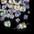5 Pcs Different Shapes Glass Crystal Beads For Making Jewelry. 