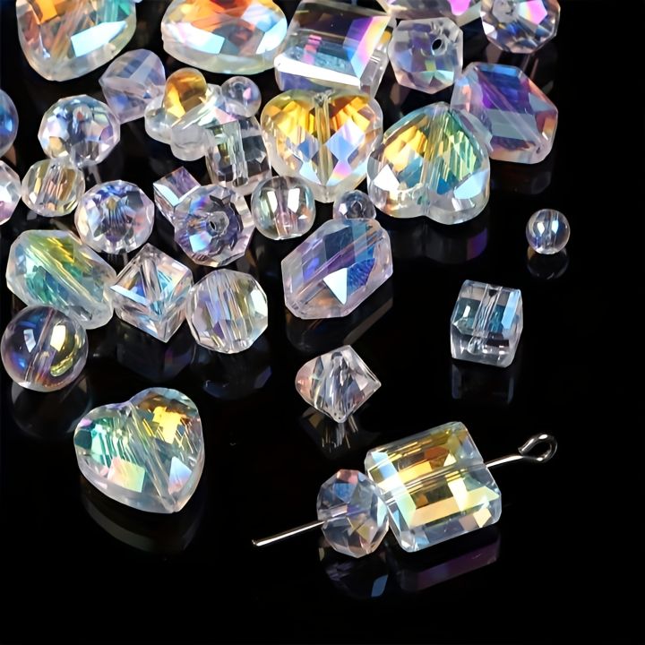 5 Pcs Different Shapes Glass Crystal Beads For Making Jewelry