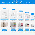 1-15pc Universal Vacuum Storage Bag with Cordless Electric Pump,Rechargeable Wireless Pump for Bags,Space Saver Travel Organizer.