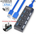 External USB hub USB 3.0 4 ports 5 Gbps speed for 5 GB High Speed Transmission. 