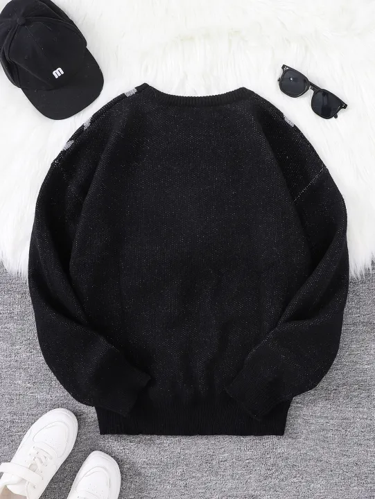 New%20Popular%20Autumn%20and%20Winter%20Spider%20Web%20Jacquard%20Pattern%20Pullover%20Sweater%20Casual%20Round%20Neck%20Knitted%20Men's%20Pullover%20-%20Image%202