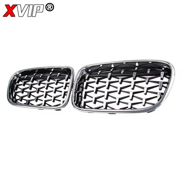 XVIP%20Chrome%20Silver%20Diamonds%20Front%20Bumper%20Hood%20Grilles%20For%20BMW%20X3%20F25%202010-2013%20Single%20And%20Double%20Line%20Style%20Upper%20Racing%20Grills%20-%20Image%204