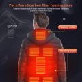 Men 9 Areas Heated Jacket USB Winter Outdoor Electric Heating Jackets Warm Sprots Thermal Coat Clothing Heatable Cotton jacket. 