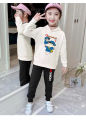 * Thai products * 2 PCs kids clothes hooded sweater + cute cartoon screen print long pants unisex k2065 = long + tku335. 