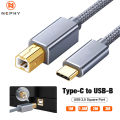 USB C to USB B 2.0 Printer Cable Braided Printer Scanner for Epson HP Canon Brother MacBook Pro Samsung MIDI Controlle Cable 3M. 
