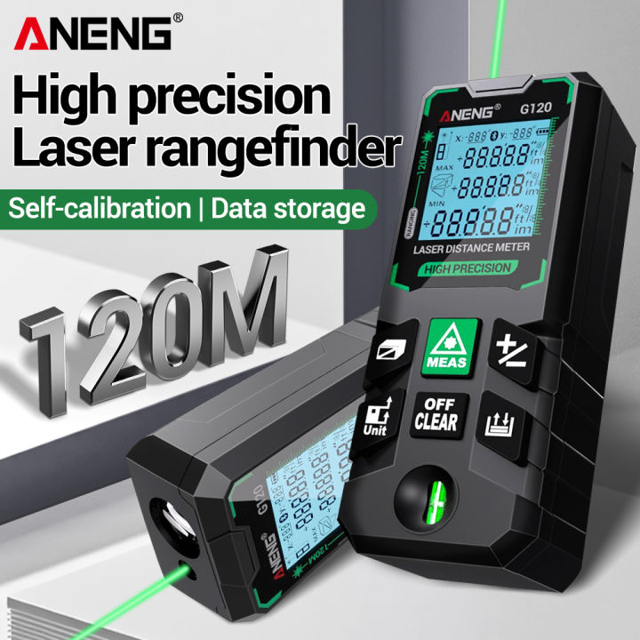 120mm Distance Ruler Laser distance meter 120M Measuring Digital Laser Rangefinders Room ...