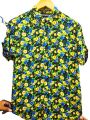 Men linen shirt with leopard/tiger pattern. 