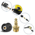 High Pressure Washer Quick Connect Adapter for Karcher K2-K7 Series Brass M22 14MM Fitting Hose Connector Quick Release Adapter. 