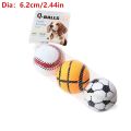 Dog Toy Set Q-MONSTER Thick Walled Natural  Squeak Chew Balls for Dogs Tennis Interactive Bouncy Balls for Training 4-pack. 
