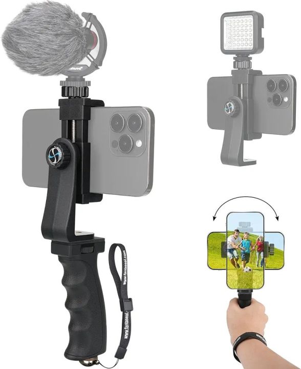 fantaseal Cell Phone Stabilizer Hand Grip Holder Smartphone Handle Phone Holder Support Selfie Stick