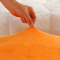 1PC Velvet Storage Stool Cover Stretch Ottoman Footrest Cover Soft Rectangle Piano Seat Slipcover Living Room Bedroom.
