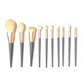 10Portable Soft-Bristled Makeup Brushes Morandi Color Makeup Brush Set Novice Beginners Advanced Full Set of Makeup Tools. 