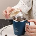 Portable Thermal Water Bottle 350ml Thermos Mug 304 Stainless Steel Coffee Cup with Handle Leak-Proof Vacuum Flask Insulated Cup. 