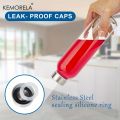 KEMORELA 3/4/6PCS Clear Glass Bottles with Lids 530ML, Reusable Glass Water Bottles with Stainless Steel Cap for Juice Milk Tea. 