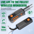 Bluetooth 5.4 Car AUX Audio Adapter Receiver Transmitter 3.5MM-AUX Wireless Audio Adapter With Mic For Car Earphone TV Speaker. 