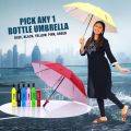Bottle Umbrella Random Colours Random Design. 