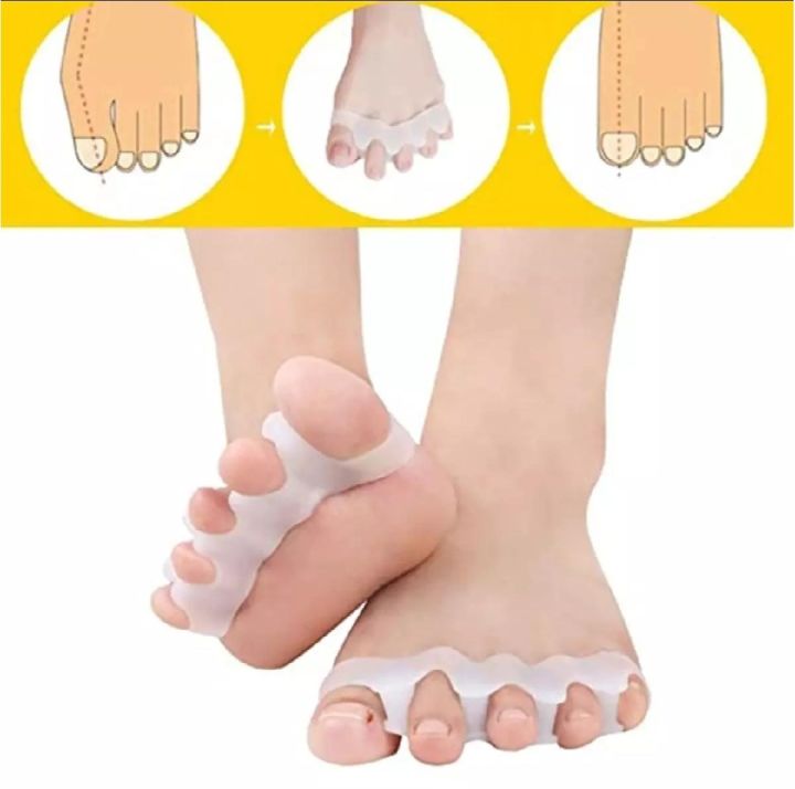Toe%20Spacer%20and%20Stretchers%20Gel%20Bunion%20Corrector,%20Gel%20Toe%20Separator,%20Silicone%20Toe%20Separators%20Gems%20for%20Bent%20Toes,%20Hammer%20Toes,%20Overlapping%20Toes%20for%20all%20foot%20fingers%201%20Pair%20for%20both%20feet%20-%20Image%202