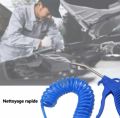Car Air Duster Spray Gun with 5m Coiled Hose Truck Dust Blower Clean Nozzle Blow Spray Tool Kit Spray Gun Cleaning(blue). 