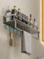 bathroom rack bathroom shelf toilet space aluminum hanging rack bathroom organizer hang on the wall. 