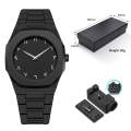 Aura watch 2025 New Arabic Aura Watch Black Modern Creative Design Waterproof Stainless Steel Chain Quartz Movement. 