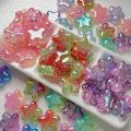 Multi-style Crack Star Love Bow Square with Holes UV Plated Two-color Beaded DIY Parts Pen Loose Bead Accessories Material. 