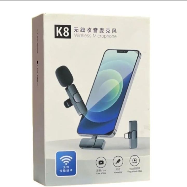 k8%20Wireless%20Mic%20Plug%20and%20Play%20Type%20C%20and%20Iphone%20%20supported%20Collar%20Mic%20-%20Image%202