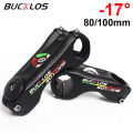 BUCKLOS Bicycle Stem 17 Degree Negative Bicycle Handlebar Table Stems Aluminum Alloy 80MM 100MM Handle Bar Power Bicycle Stem. 