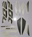 Bajaj Pulsar Ns200 Black And Pearl White Full Sticker Kit. 