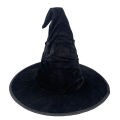 Large Black Wicked Witch Hat for Women,Halloween Witch Cap Cosplay Costume Accessory for Party Favor. 