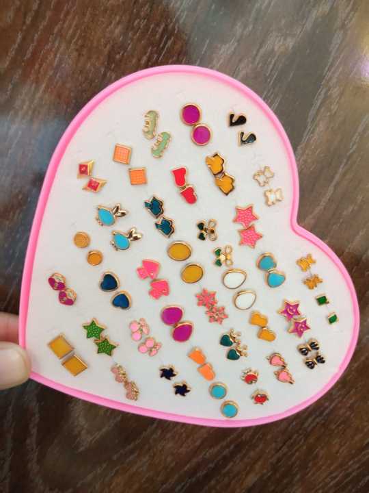 36%20Pair%20Multicolor%20Cryatal%20Cartoon%20Hypoallergenic%20Plastic%20Stud%20Earrings%20Set%20For%20Women%20Girl%20jwalary%20-%20Image%204