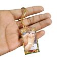 resin Art keychain with coustomiz picture | keychain back with rose Patel. 