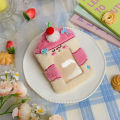 Cartoon Matcha Strawberry Cake Plush Card Holder Student Storage Pouch Idol Photo Polaroid Display Pendant. 