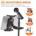 Microphone Music Stand Tablet Holder for iPad and Smartphone for Shee Music Fits Devices from Screen Size 4.7 to 12.9 Inches. 