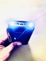 Super Fast 20,000mAh Solar Power Bank with Samsung Type-C & iPhone Cable, 2 USB Ports, Type-C Input, and 2 LED Lights. 