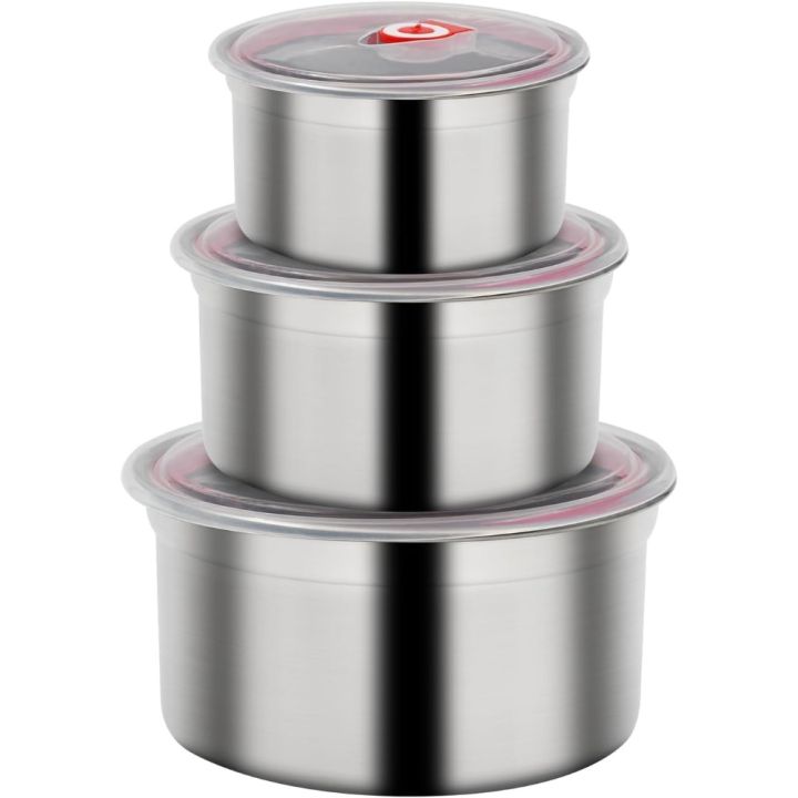 Food Container Inox 304 Stainless Steel Food Storage Container with Lid, Airtight Meal Prep ...