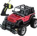 1:20 Scale Remote Control Car, Non-Slip Off-Road Toy Car with Friction Powered Wheels & Openable Doors, RC Jeep Toy for Kids & Children. 