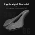 Bicycle Saddle Shockproof Hollow Breathable Cycling Seat PU Non-Slip Leather Cushion Lightweight MTB Road Bike Saddle Accessoriy. 