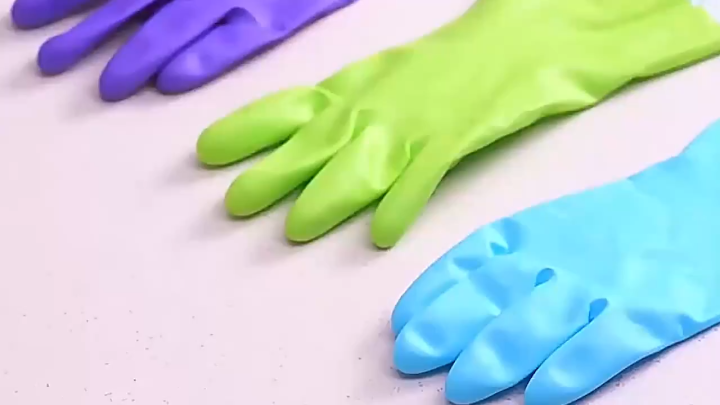 2 Pcs Hand Gloves Best Quality Silicone Dish Washing Kitchen/Garden Hand Gloves - Multicolor