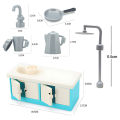 Big Building Block Mini Furniture Play House Compatible Duploed Accessories Assembly Parts Toys For Children. 