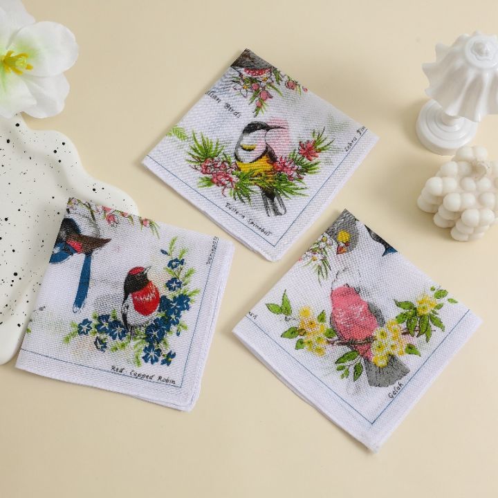 6%20Pack%20of%20Women's%20Handkerchiefs,%20Classic%20Animal%20Handkerchiefs,%20Pure%20Cotton%20Handkerchiefs,%20Wedding%20Bride%20and%20Groom%20Souvenirs,%20Flap%20Pocket%20Pants%20Scarf,%20Placemat%20-%20Image%202