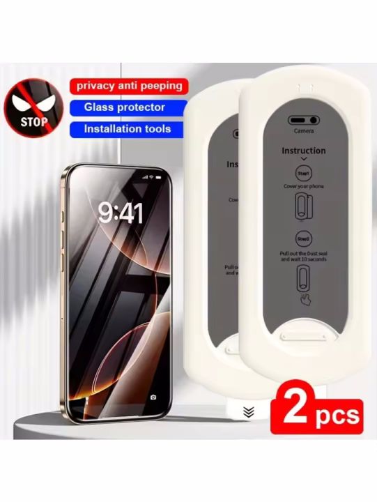 2pcs%20Anti%20Peeping%20Screen%20Protector%20for%20iPhone%2016%2013%2012%2014%2015%20ProMax%2014Plus%20Dust%20Free%20Tempered%20Glass%20With%20Alignment%20Mounting%20Cove%20-%20Image%208