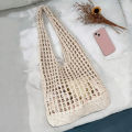 Fashion Crochet Bags For Women Summer Beach Tote Bag Raffia Aesthetic Knitted Handbag Bohemian Hollow Shoulder Bag Shopping Bag.