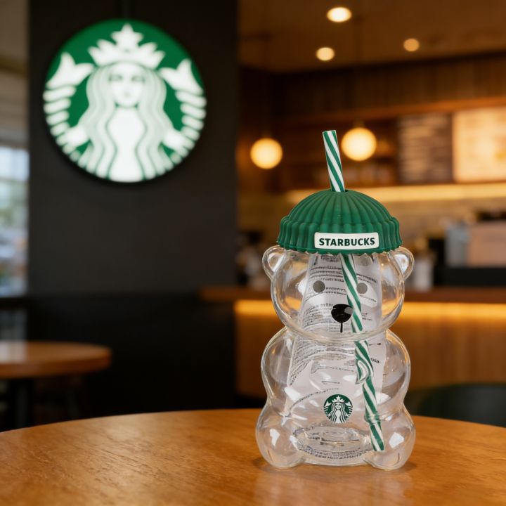 Adorable%20Starbucks%20Bearista%20Bear%20Glass%20Tumbler%20591ml%20Green%20Lid%20Straw%20Home%20Caf%C3%A9%20%20-%20Image%204