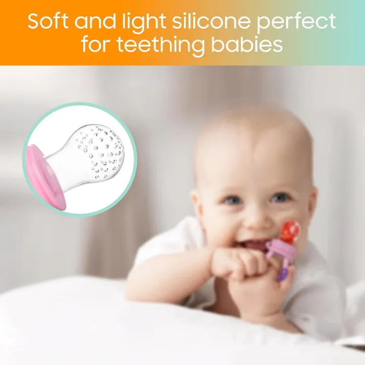Baby%20Food%20Feeder%20Fruit%20Feeder%20Pacifier%20Infant%20Teething%20Toy%20Teether%20for%20Fresh%20Frozen%20Fruit%20-%20Silicone%20Nipple%20Includes%20All%20Sizes%20-%20Image%204