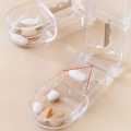 7 Compartments Portable Round Mini Plastic Pill Box Medicine Box Travel Pill Storage Case 7 Days Weekly Pill Organizer. 