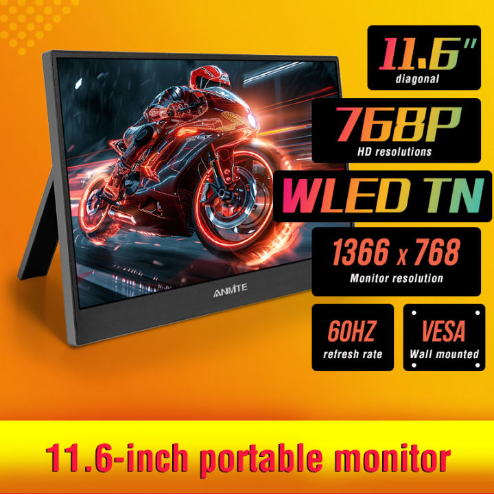 11.6 inch Portable Monitor TN1366*768 Second Game Screen Extended ...