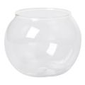 Round Transparent Crystal Glass Bowl Clear Sphere Vase Fish Tank. 